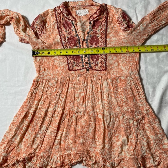 Anthropologie Claudia Embroidered Babydoll Tunic Top Size S - Picture 5 of 7